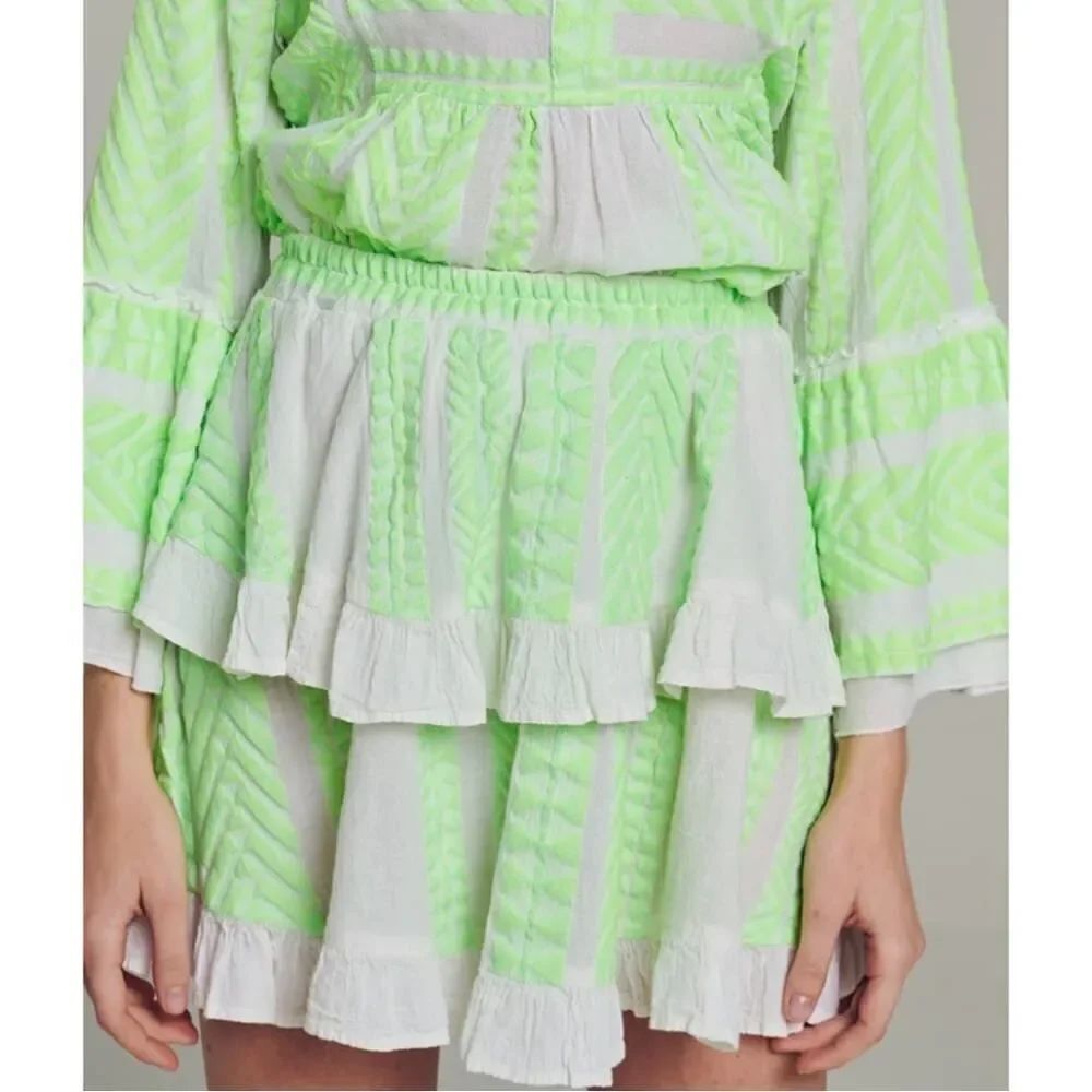 Devotion Twins Folegandros Tiered Mini Skirt O/S